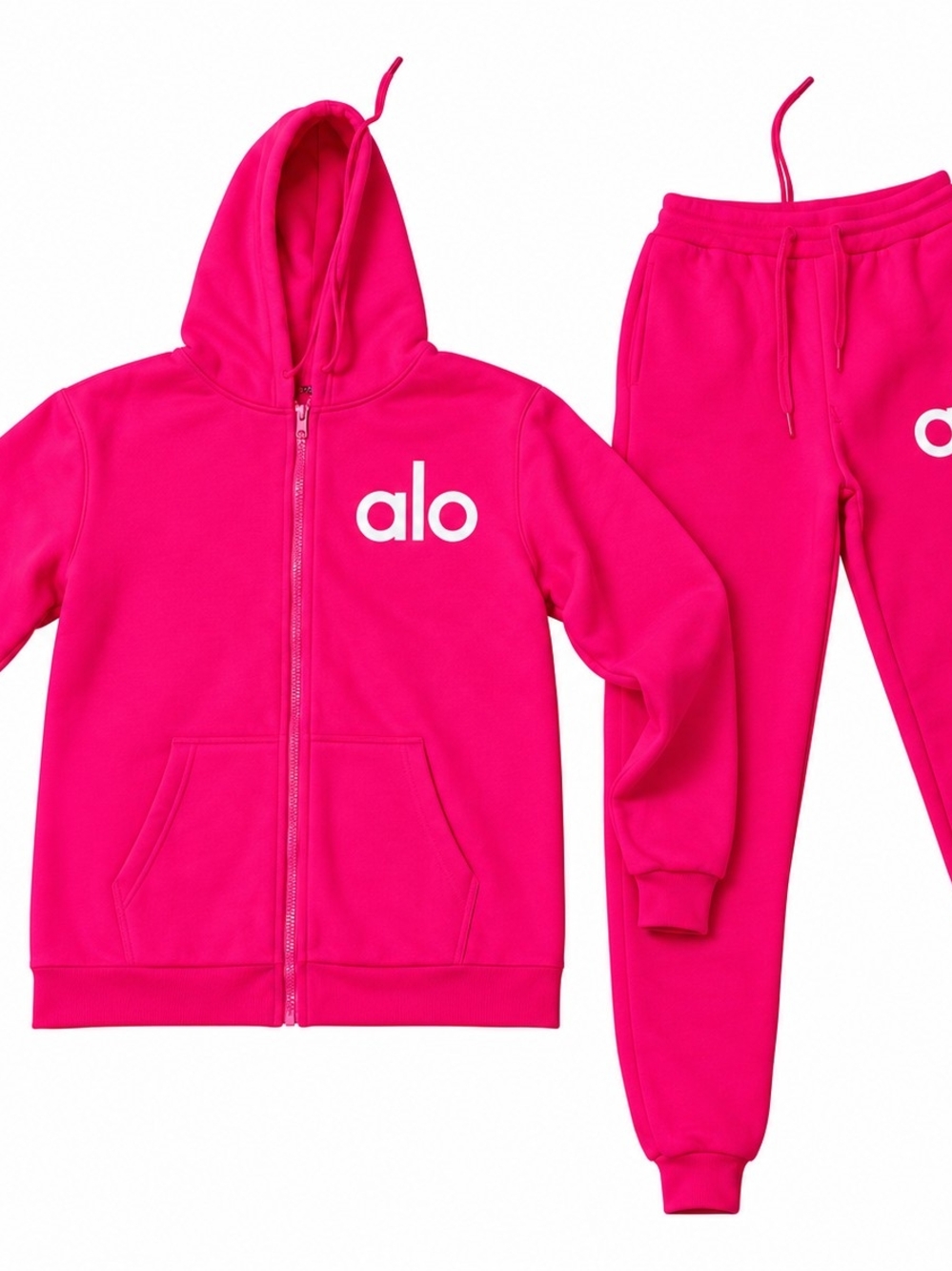 Othr Neon Pink Zip Hoodie & Jogger Set
